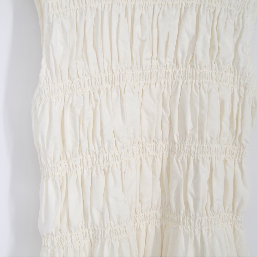 Rails Tilda Smocked Midi Dress Cotton Poplin Sleeveless in White Women's S - Picture 4 of 6